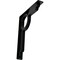 Ekena Millwork Maria Wrought Iron Bracket, (Triple center brace), Powder Coated Black 2"W x 12"D x 15"H BKTM02X12X15TMA - alternate 1
